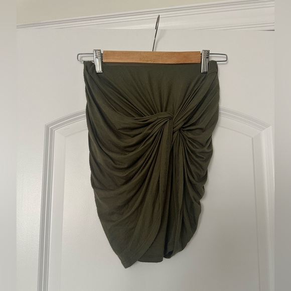 *3 for 20 * Revamped by Sirens Olive Green Draped Knot Skirt – Size S, - Picture 1 of 3